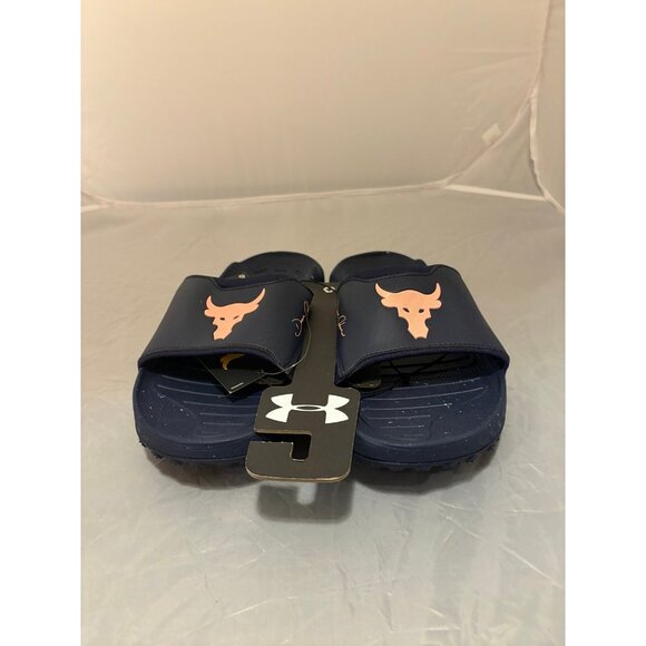 Under Armour project rock 3 SL blue pink slide mens shoes size 10 3026034 403 main image 8